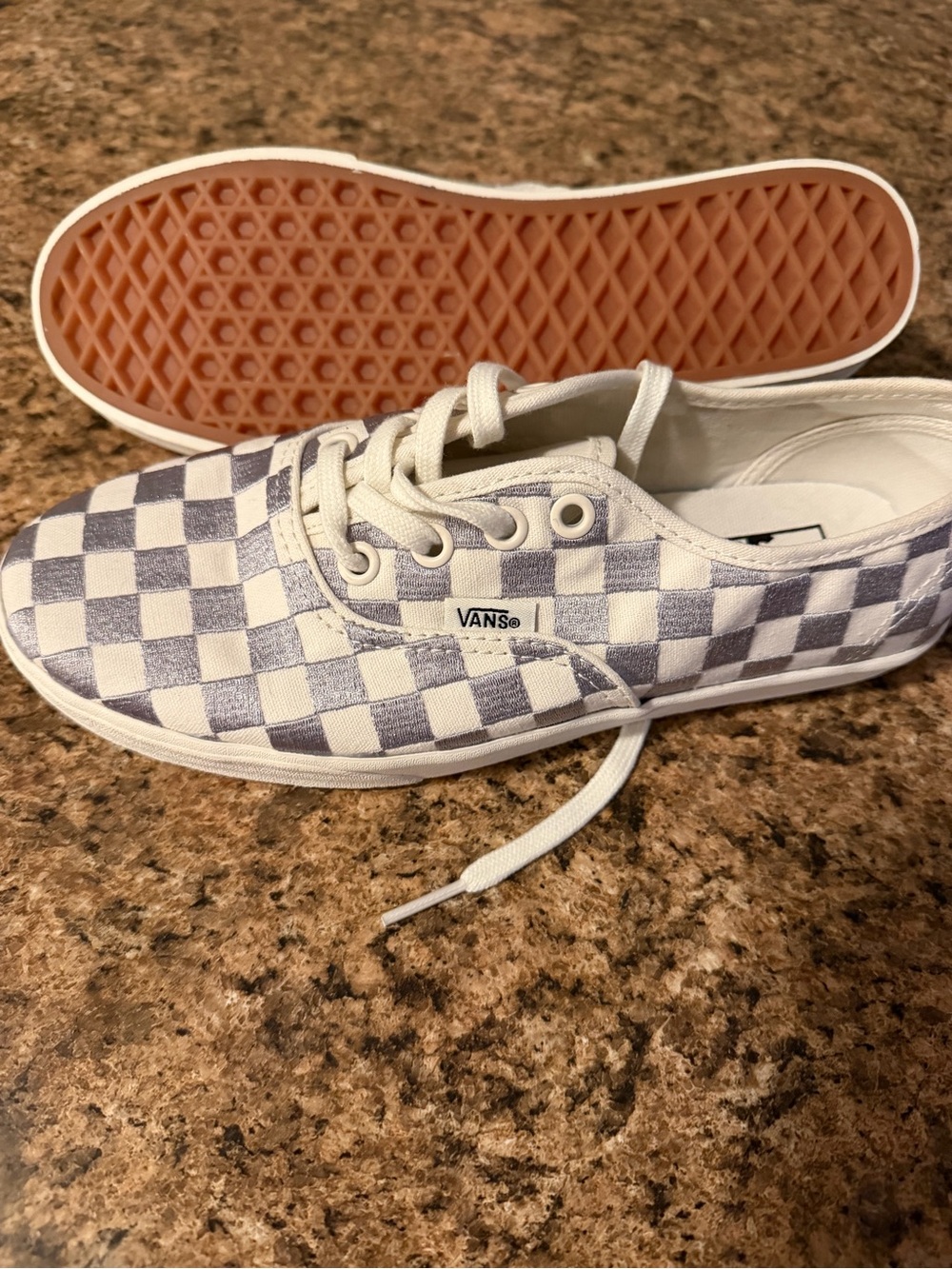 Vans Embroidered Check Authentic Low Pro Sneaker Shoes!!!(Womens Sz 6.5) - Picture 5 of 9